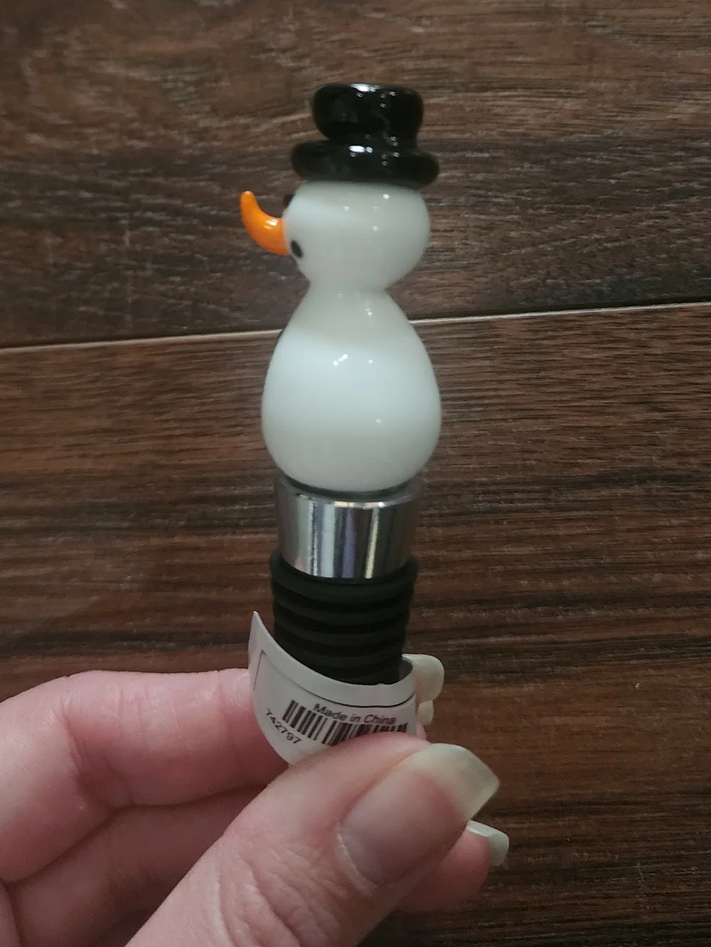 NWT Williams Sonoma Snowman Wine Stopper Winter Holiday Gift